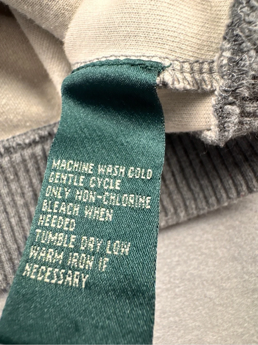 Lauren Ralph Lauren Petite Women PS Gray Cotton Knit Zip Sweater Jacket Gorp VTG
